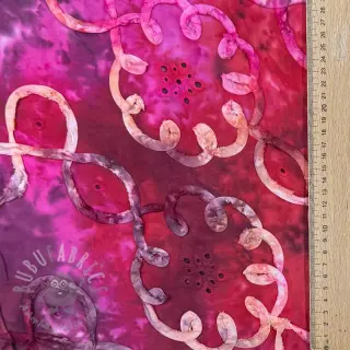 Bomullstyg TIE DYE EMBROIDERY Elise tape design E