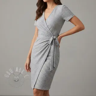 Stickat tyg Angora honey light grey