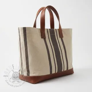Dekorationstyg Bernadette stripe coffee
