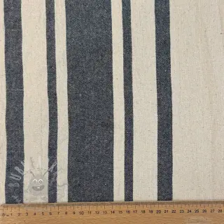 Dekorationstyg Bernadette stripe indigo