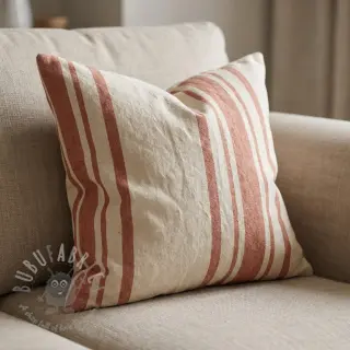 Dekorationstyg Bernadette stripe terracotta