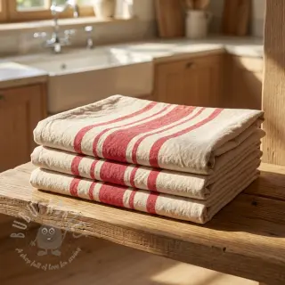 Dekorationstyg Bernadette stripe rouge
