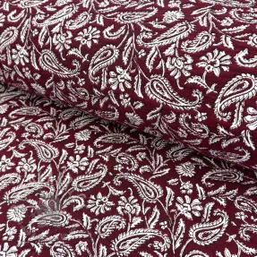 Dekorationstyg jacquard Mumbai allover bordeaux
