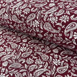 Dekorationstyg jacquard Mumbai allover bordeaux