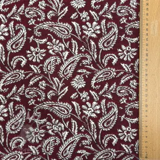 Dekorationstyg jacquard Mumbai allover bordeaux
