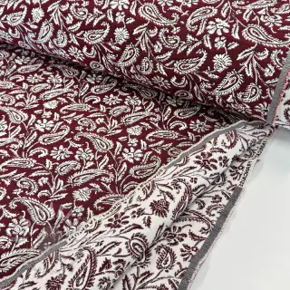 Dekorationstyg jacquard Mumbai allover bordeaux