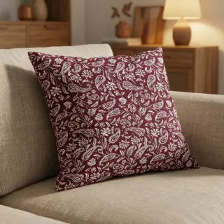 Dekoračná látka jacquard Mumbai allover bordeaux