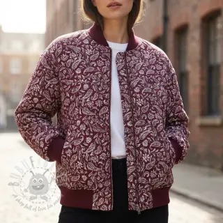 Dekorationstyg jacquard Mumbai allover bordeaux