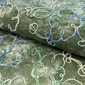 Bomullstyg TIE DYE Chenille ela design B