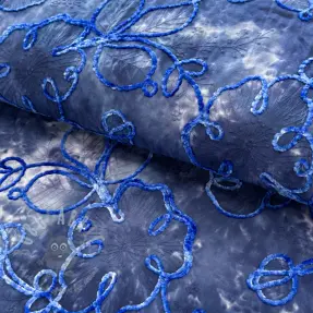 Bomullstyg TIE DYE Chenille ela design C