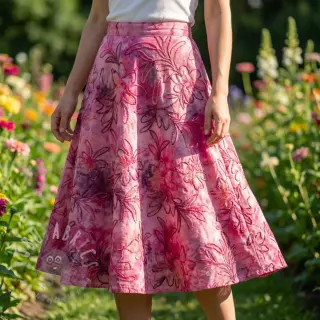 Bomullstyg TIE DYE Chenille manon design C