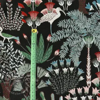 Dekorationstyg jacquard Botanic Paradise Bird