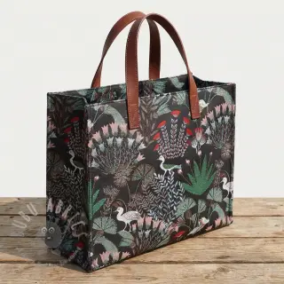 Dekorationstyg jacquard Botanic Paradise Bird