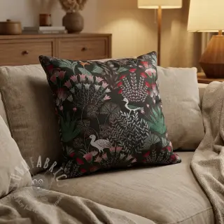 Dekorationstyg jacquard Botanic Paradise Bird