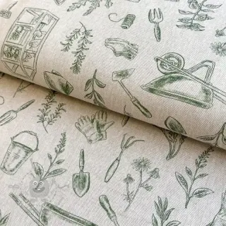 Dekorationstyg Linenlook Garden Plant Tool digital print