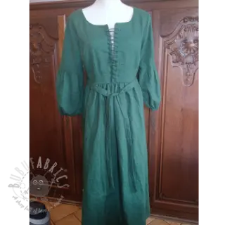 Förtvättat lin 170 g forest green