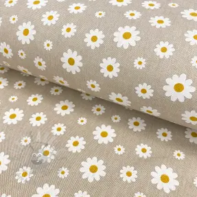Dekorationstyg Linenlook Daisies