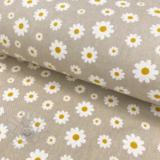 Dekorationstyg Linenlook Daisies