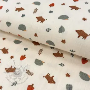 Dubbelgasväv/muslin Forest animals ORGANIC SIMPLY NATURAL