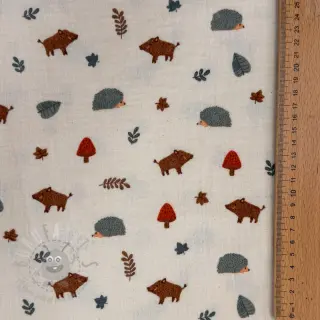 Dubbelgasväv/muslin Forest animals ORGANIC SIMPLY NATURAL