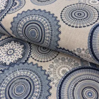 Dekorationstyg Linenlook premium Geometric mandala