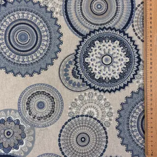 Dekorationstyg Linenlook premium Geometric mandala
