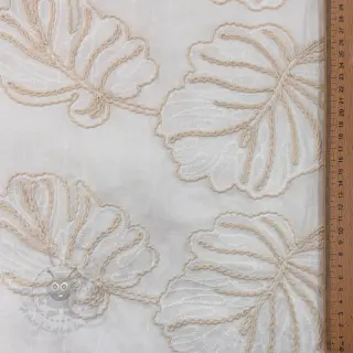 Bomullstyg VOILE EMBROIDERY Kady off white