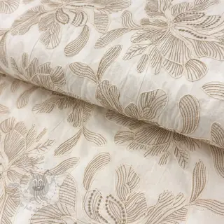 Bomullstyg VOILE EMBROIDERY Kim off white