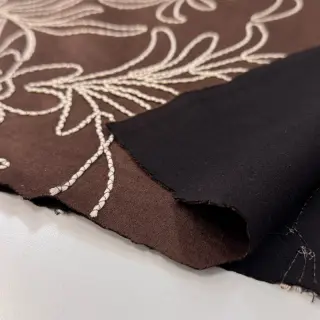 Semiš Tape flower dark brown