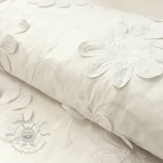 Bomullstyg EMBROIDERY Bellagio off white