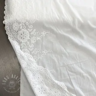 Bomullstyg EMBROIDERY Leon border