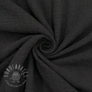 Bomullstyg SLUB WASHED black
