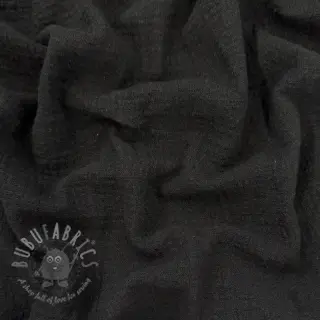 Bomullstyg SLUB WASHED black