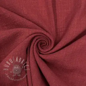 Bomullstyg SLUB WASHED wine red