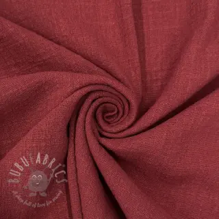 Bomullstyg SLUB WASHED wine red