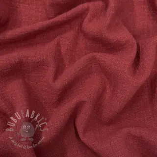 Bomullstyg SLUB WASHED wine red