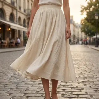 Bomullstyg WASHED beige