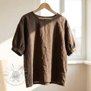 Bomullstyg WASHED taupe