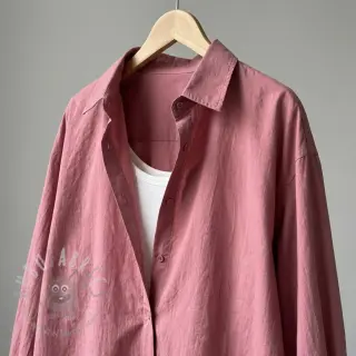 Bomullstyg WASHED dark blush