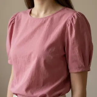 Bavlnená látka WASHED dark blush