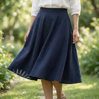 Bomullstyg WASHED navy