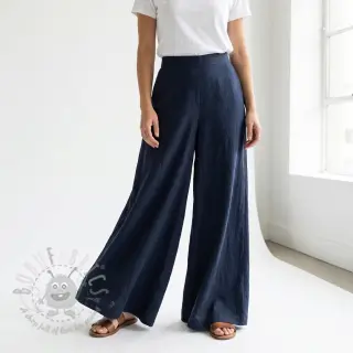 Bomullstyg WASHED navy