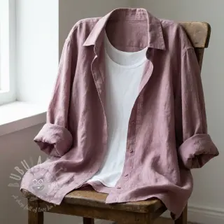 Bomullstyg SLUB WASHED lavender