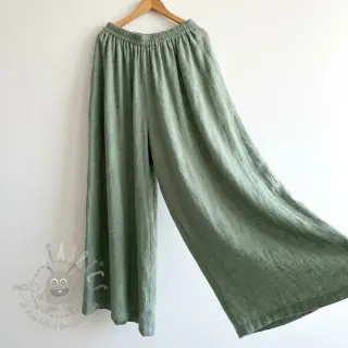 Bomullstyg SLUB WASHED old green