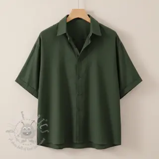 Bomullstyg SLUB WASHED army green