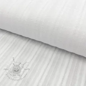 Bomullstyg DOBBY Stripe off white