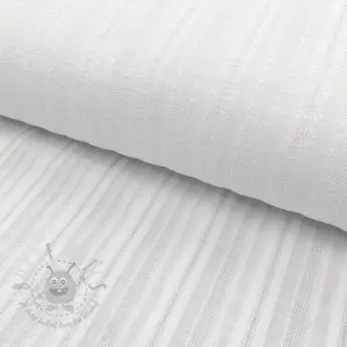 Bomullstyg DOBBY Stripe off white