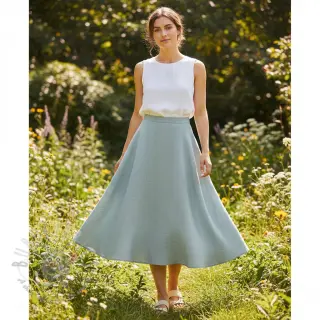 Bomullstyg SLUB WASHED blue