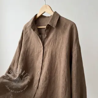Bomullstyg SLUB WASHED taupe