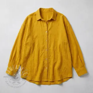 Bomullstyg SLUB WASHED ochre